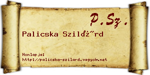 Palicska Szilárd névjegykártya