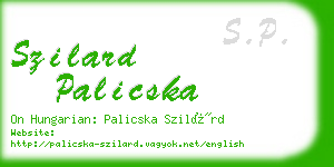 szilard palicska business card